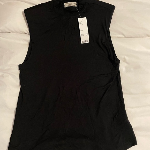 Urban Outfitters Black Tank with Shoulder Pads - Picture 1 of 2